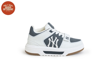  MLB Chunky Liner Mid Monogram White Black Gum - 3ASXW015N