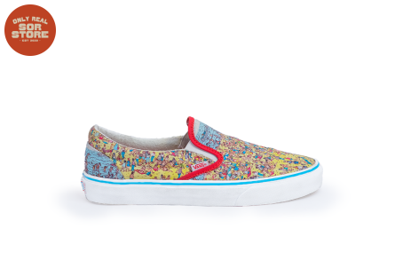 Vans Classic Slip-On Wheres Waldo Beach - VN0A4BUT3WO