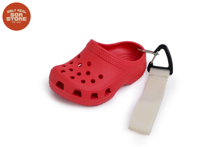 Red Crocs keychain
